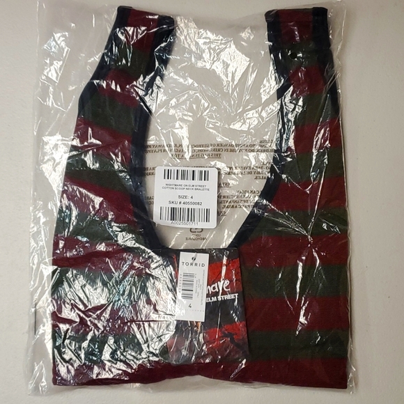 ❤️NWT VINTAGE TORRID SCOOP BRALETTE / NIGHTMARE ON ELM STREET FREDDY KRUGER - Picture 3 of 8